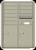 4C12D-10 Twelve Door High Ten Tenant 4C Mailbox Postal Grey
