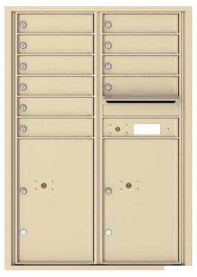 4C12D-10 Twelve Door High Ten Tenant 4C Mailbox Sandstone