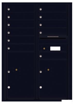 4C12D-11 Twelve Door High Eleven Tenant 4C Mailbox Black