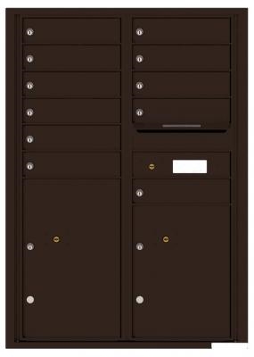 4C12D-11 Twelve Door High Eleven Tenant 4C Mailbox Dark Bronze