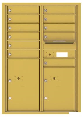 4C12D-11 Twelve Door High Eleven Tenant 4C Mailbox Gold Speck
