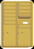 4C12D-11 Twelve Door High Eleven Tenant 4C Mailbox Gold Speck