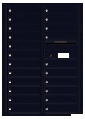 4C12D-22 Twelve Door High Twenty-Two Tenant 4C Mailbox Black