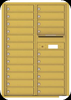 4C12D-22 Twelve Door High Twenty-Two Tenant 4C Mailbox Gold Speck