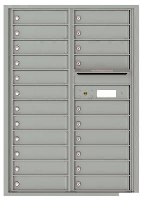 4C12D-22 Twelve Door High Twenty-Two Tenant 4C Mailbox Silver Speck