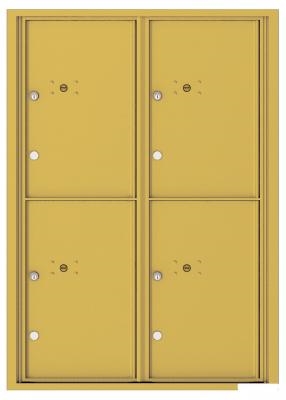 4C12D-4P Twelve Door High Four Parcel Locker 4C Mailbox Gold Speck
