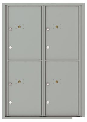 4C12D-4P Twelve Door High Four Parcel Locker 4C Mailbox Gold Speck Silver Speck