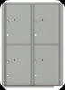4C12D-4P Twelve Door High Four Parcel Locker 4C Mailbox Gold Speck Silver Speck