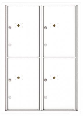 4C12D-4P Twelve Door High Four Parcel Locker 4C Mailbox Gold Speck White