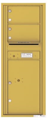 4C12S-02 Twelve Door High Two Tenant 4C Mailbox Gold Speck