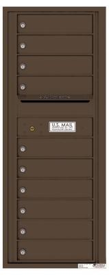 4C12S-10 Twelve Door High Ten Tenant 4C Mailbox Antique Bronze