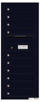 4C12S-10 Twelve Door High Ten Tenant 4C Mailbox Black