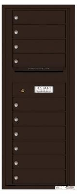 4C12S-10 Twelve Door High Ten Tenant 4C Mailbox Dark Bronze