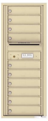 4C12S-10 Twelve Door High Ten Tenant 4C Mailbox Sandstone