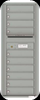 4C12S-10 Twelve Door High Ten Tenant 4C Mailbox Silver Speck