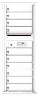 4C12S-10 Twelve Door High Ten Tenant 4C Mailbox White