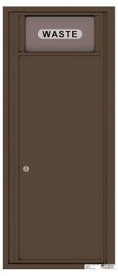 4C12S-Bin Twelve Door High 4C Trash/Recycling Bin Antique Bronze