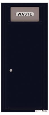 4C12S-Bin Twelve Door High 4C Trash/Recycling Bin Black