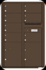 Versatile 7 Tenant Mailbox for sale from US Mail Supply With 2 parcel lockers in Antique Bronze