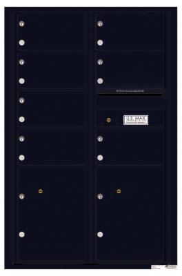 Versatile 7 Tenant Mailbox for sale from US Mail Supply With 2 parcel lockers in Black