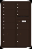 Versatile 7 Tenant Mailbox for sale from US Mail Supply With 2 parcel lockers in Brown