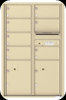 Versatile 7 Tenant Mailbox for sale from US Mail Supply With 2 parcel lockers in Sandstone