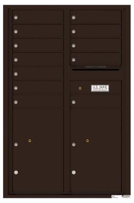 Dark Bronze 4C13D-12 Thirteen Door High Twelve Tenant 4C Mailbox