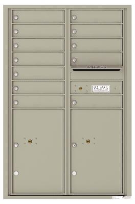 Postal Grey 4C13D-12 Thirteen Door High Twelve Tenant 4C Mailbox