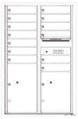 White 4C13D-13 Thirteen Door High Thirteen Tenant 4C Mailbox