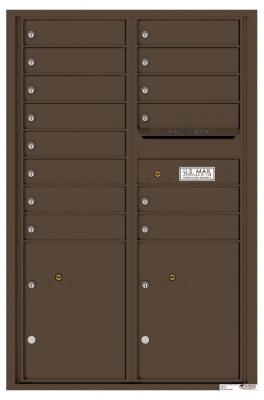Antique Bronze 4C13D-14 Thirteen Door High Fourteen Tenant 4C Mailbox