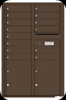 Antique Bronze 4C13D-14 Thirteen Door High Fourteen Tenant 4C Mailbox