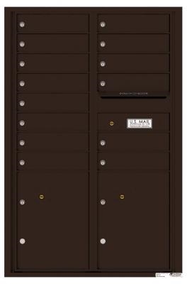 Dark Bronze 4C13D-14 Thirteen Door High Fourteen Tenant 4C Mailbox