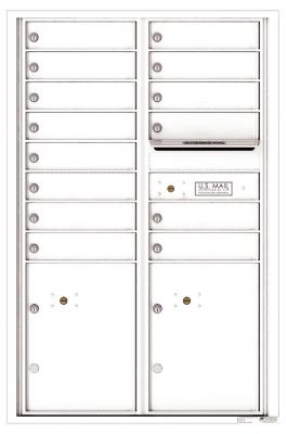 White 4C13D-14 Thirteen Door High Fourteen Tenant 4C Mailbox