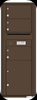 Versatile 3 Tenant Mailbox for sale from US Mail Supply With a parcel locker in Antique Bronze