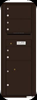 Versatile 3 Tenant Mailbox for sale from US Mail Supply With a parcel locker in Dark Bronze