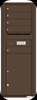 Versatile 5 Tenant Mailbox for sale from US Mail Supply With a parcel locker in Antique Bronze