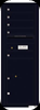 Versatile 5 Tenant Mailbox for sale from US Mail Supply With a parcel locker in Black