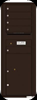 Versatile 5 Tenant Mailbox for sale from US Mail Supply With a parcel locker in Dark Bronze