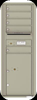 Versatile 5 Tenant Mailbox for sale from US Mail Supply With a parcel locker in Postal Grey