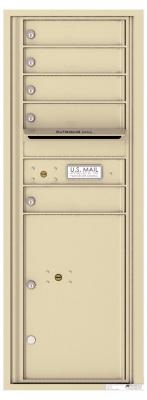 Versatile 5 Tenant Mailbox for sale from US Mail Supply With a parcel locker in Sandstone