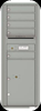 Versatile 5 Tenant Mailbox for sale from US Mail Supply With a parcel locker in Silver Speck