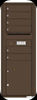 Versatile 6 Tenant Mailbox for sale from US Mail Supply With a parcel locker in Antique Bronze