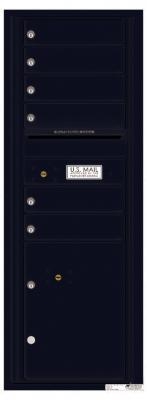 Versatile 6 Tenant Mailbox for sale from US Mail Supply With a parcel locker in Black
