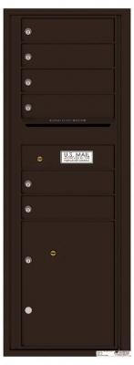 Versatile 6 Tenant Mailbox for sale from US Mail Supply With a parcel locker in Dark Bronze