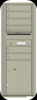 Versatile 6 Tenant Mailbox for sale from US Mail Supply With a parcel locker in Postal Grey