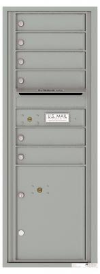 Versatile 6 Tenant Mailbox for sale from US Mail Supply With a parcel locker in Silver Speck