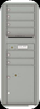 Versatile 6 Tenant Mailbox for sale from US Mail Supply With a parcel locker in Silver Speck