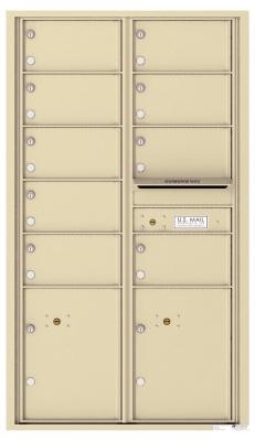 Standard 9 Door 4C Horizontal Mailbox for Apartments Sandstone