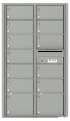 13 Tenant Door 4C Horizontal Mailbox Silver