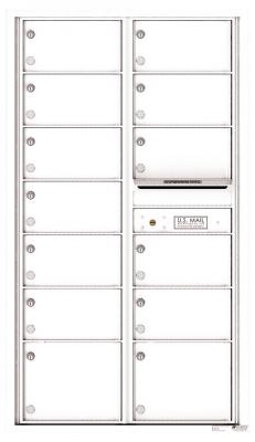 4C Horizontal Mailbox for 13 Tenant Multi Unit Apartments White